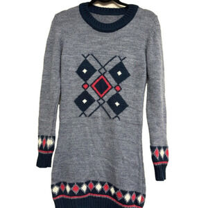 Wool Blend Knit Sweater Dress XS Small